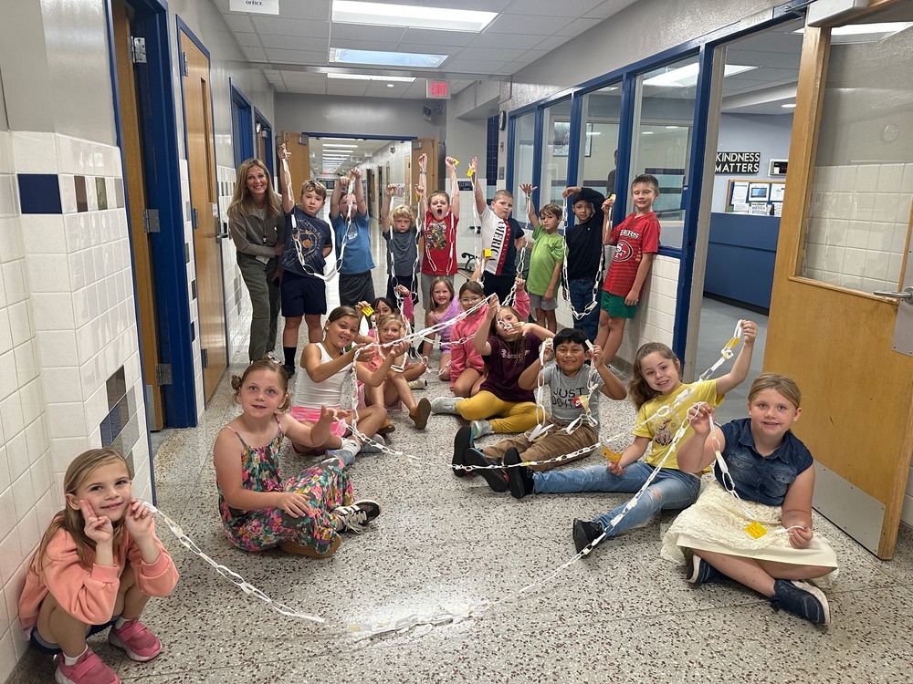 North Elementary STEM paper chain winners