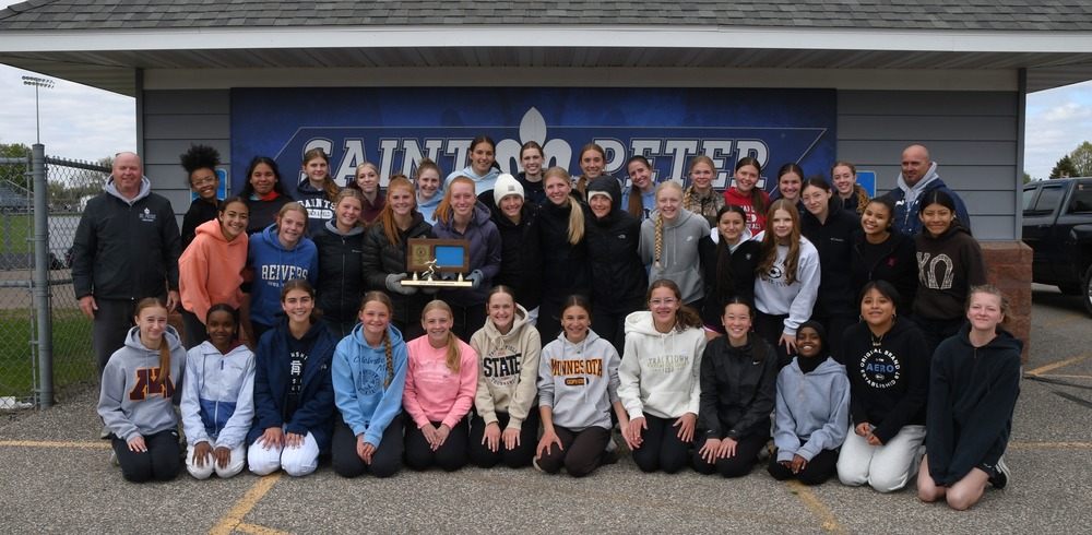 Saints' girls track team - Section 2AA True Team champs