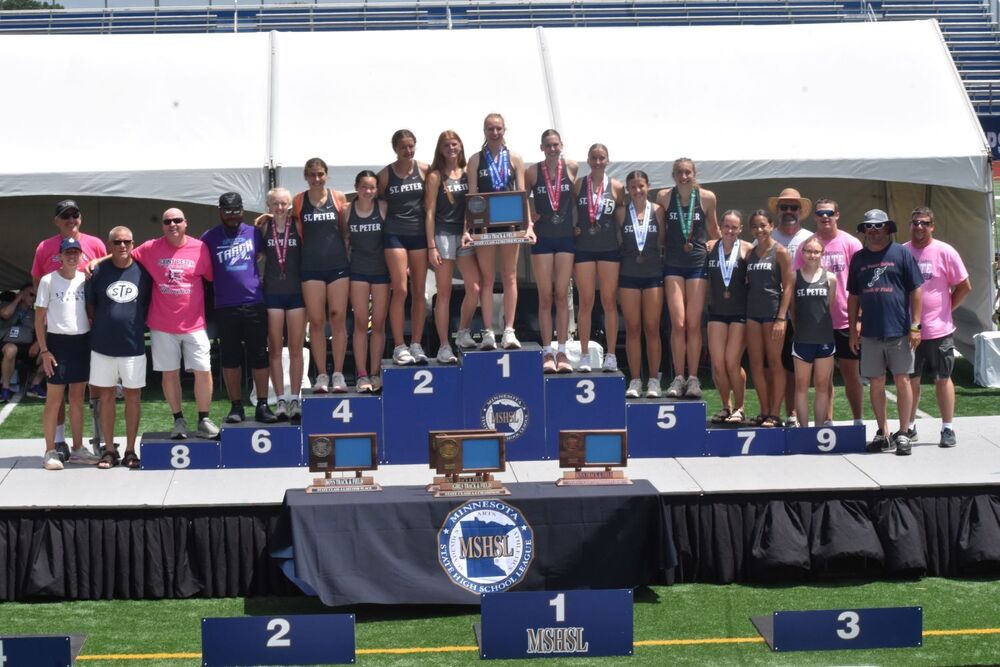 Saints' girls track team places second as a team at state!