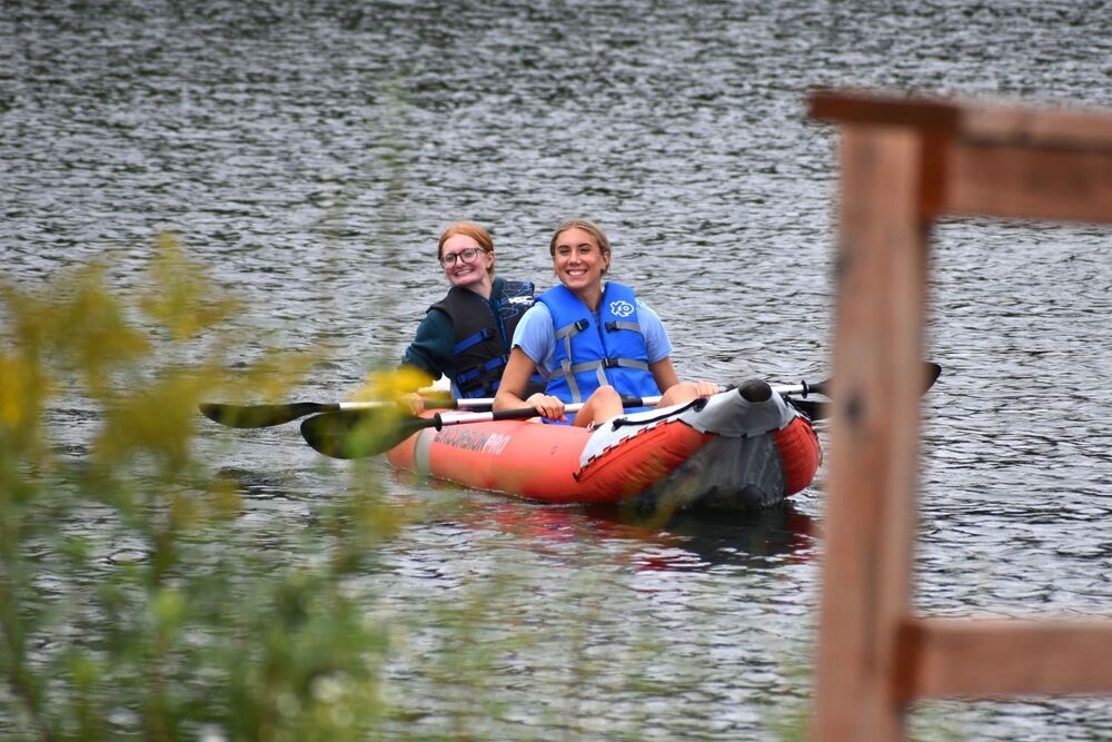 SPHS students kayaking during outdoor education