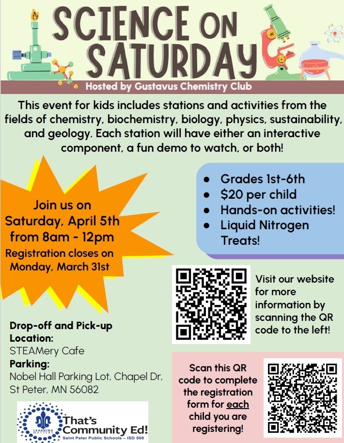 Science on Saturday flyer