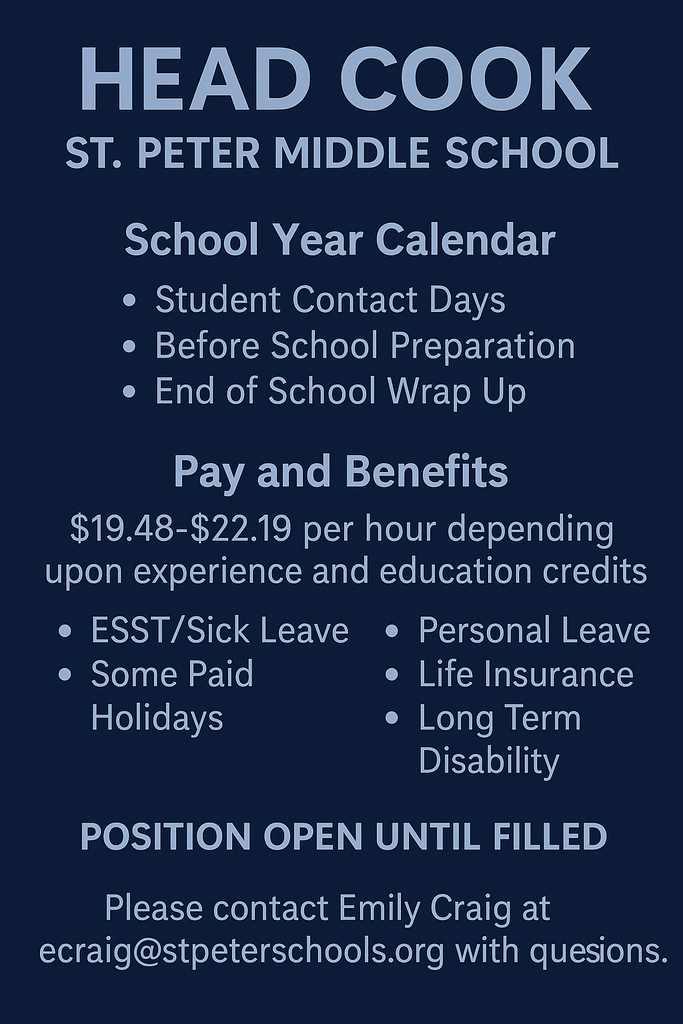 Head Cook Position at St