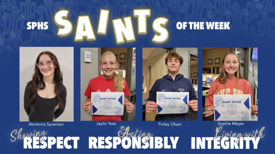 SPHS Saints of the Week 