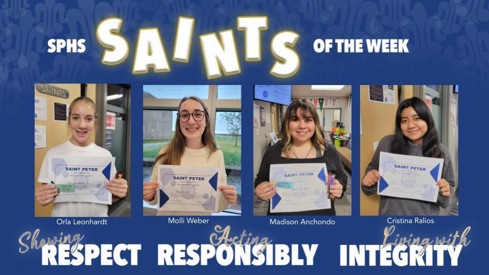 SPHS Saints of the Week