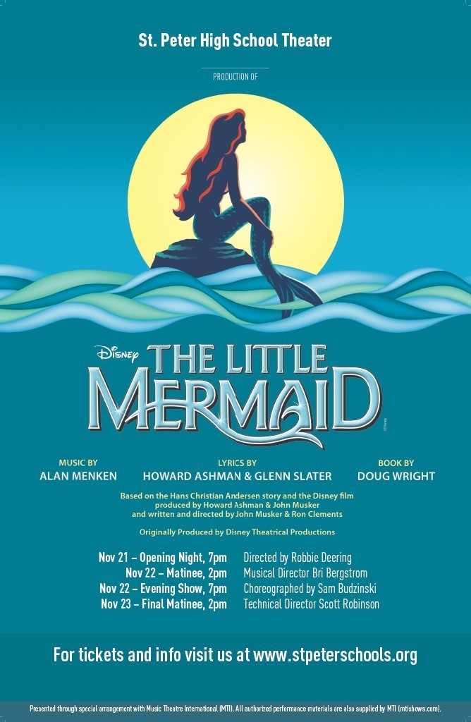 SPHS fall musical post for "The Little Mermaid"