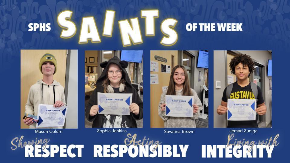 SPHS Students of the Week