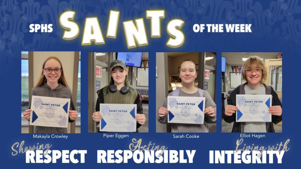SPHS Saints of the Week