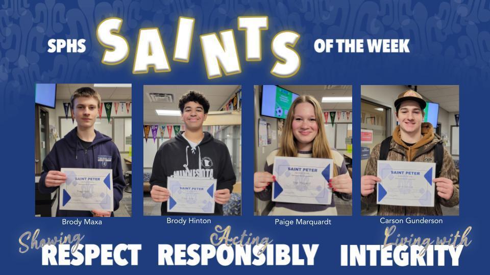 SPHS Saints of the Week