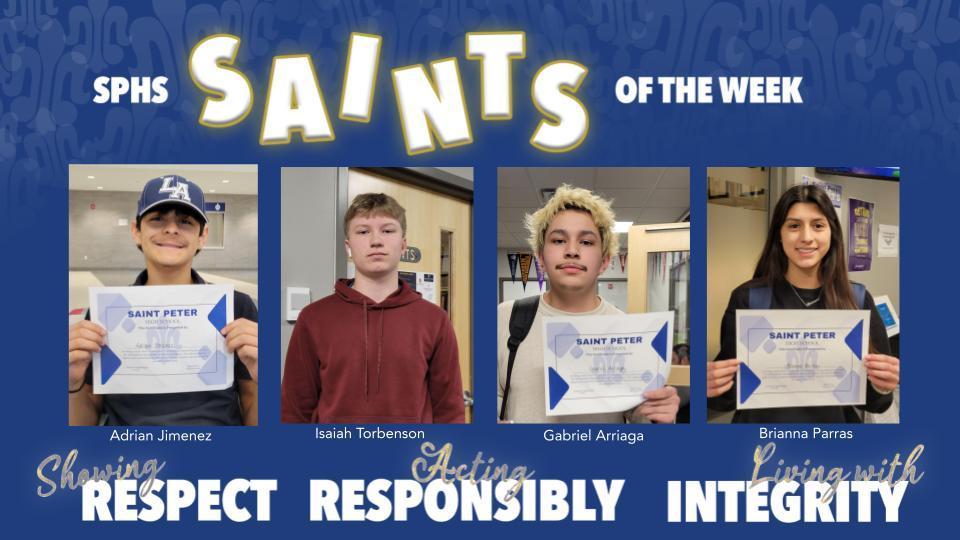 SPHS Saints of the Week