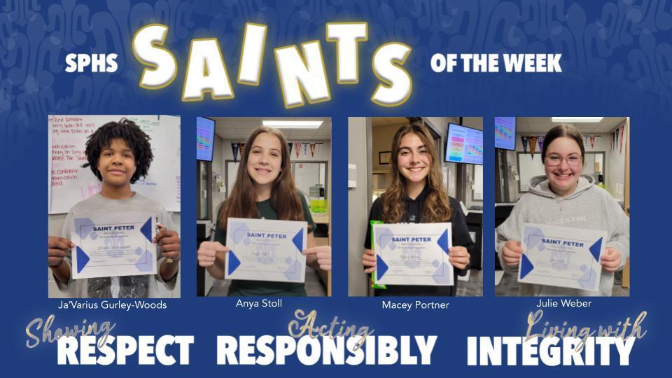 SPHS Saints of the Week