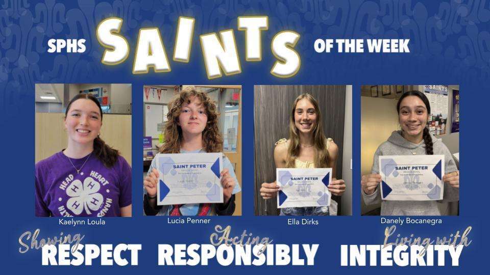 SPHS Saints of the Week