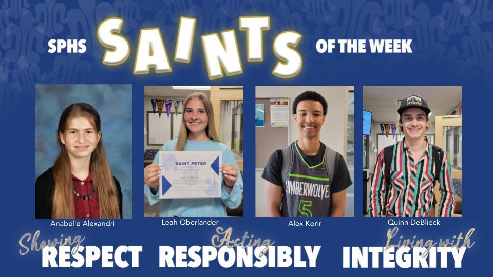 SPHS Saints of the Week