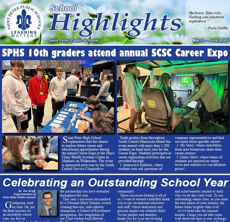 Highlights - March to June 2026 front page