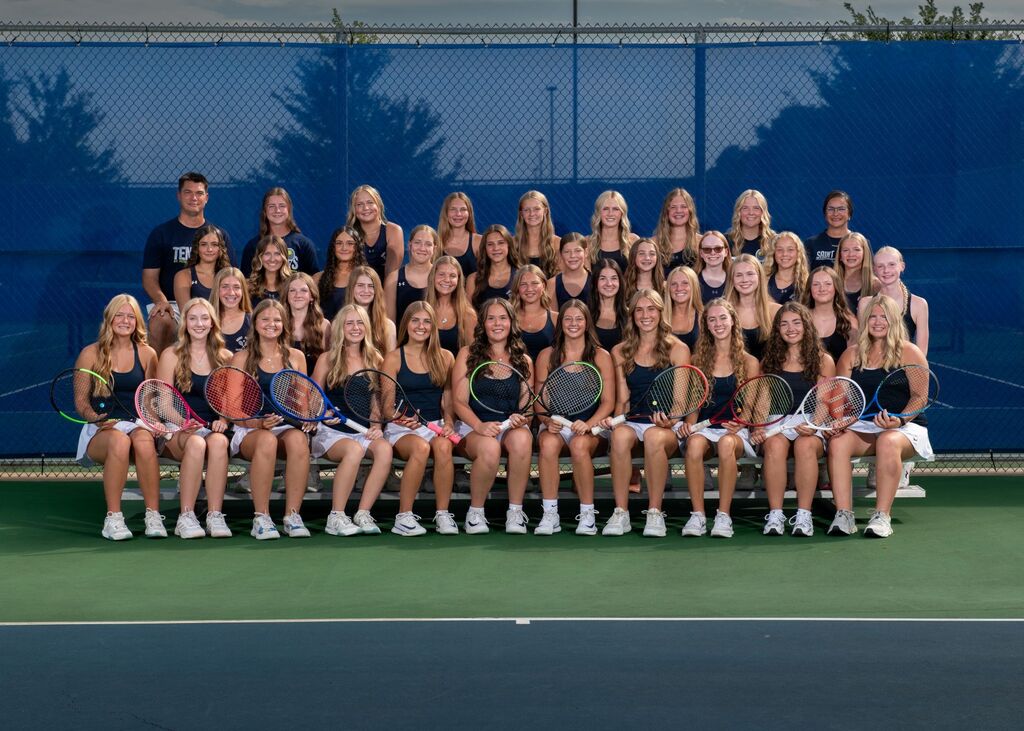 Saints' girls tennis team photo