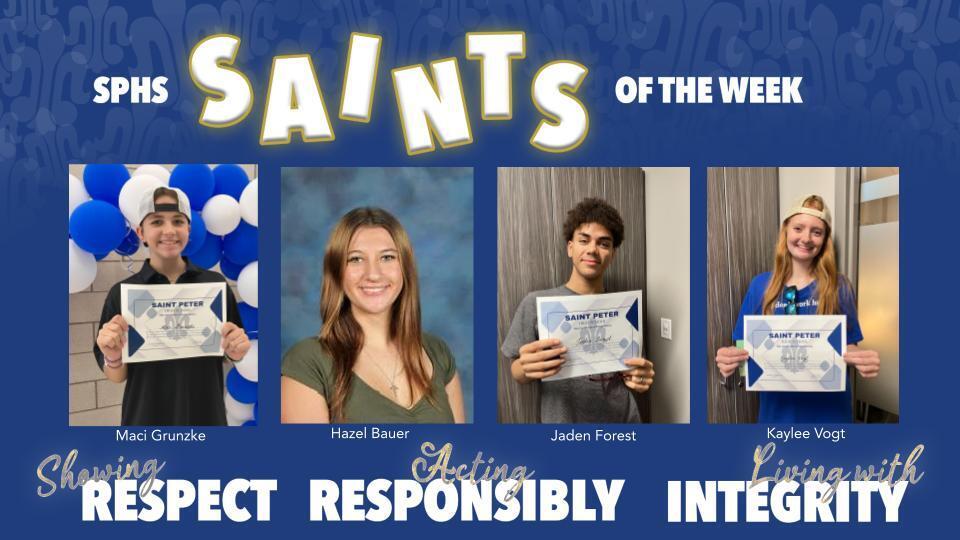Saints of the Week - Oct. 12, 2026