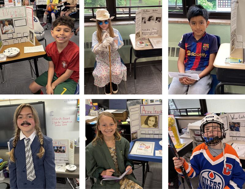 North fourth grader's Wax Museum unit
