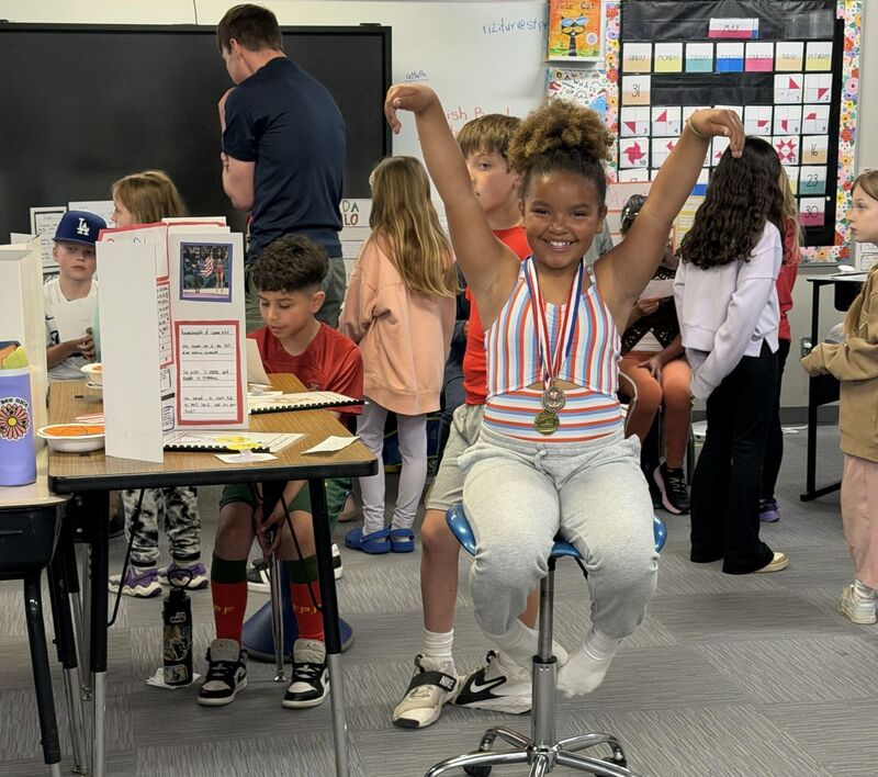 North fourth grader's Wax Museum unit