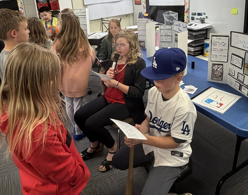 North fourth grader's Wax Museum unit
