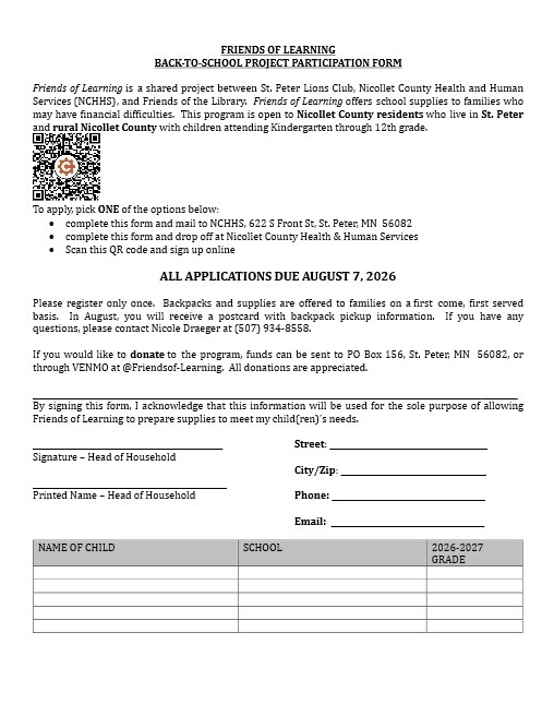 Friends of Learning application (English version)