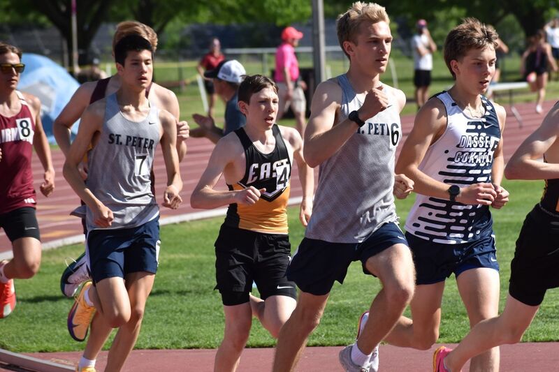 Saints' boys running in Section 2AA 3,200-meter race on Wednesday