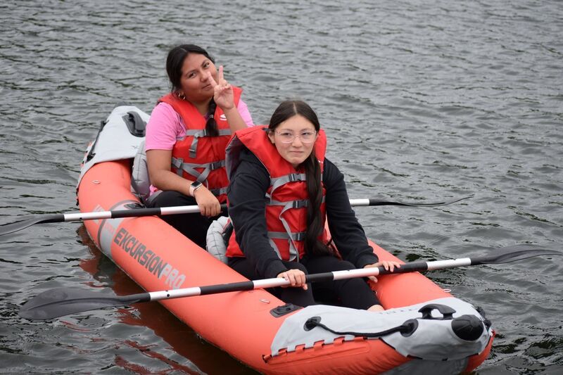 SPPS kayaking activity at Hallet's Pond
