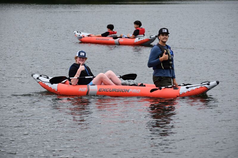 SPPS kayaking activity at Hallet's Pond