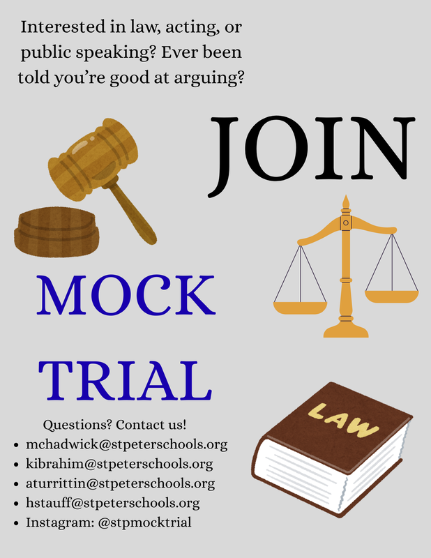 SPHS Mock Trial flyer