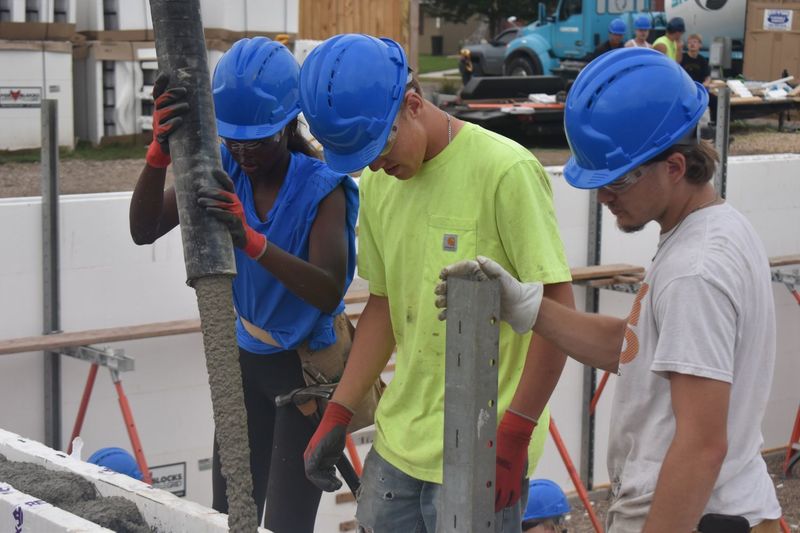 SPHS Habitat for Humanity home concrete work
