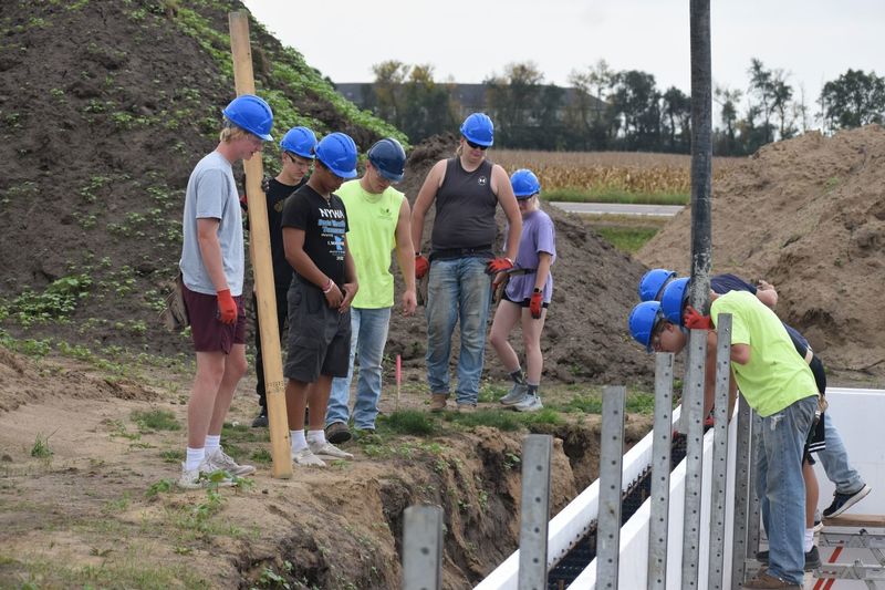 SPHS Habitat for Humanity home concrete work