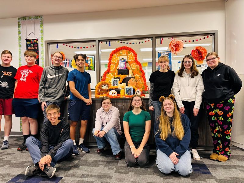 SPHS Spanish Students - Day of the Dead exhibits