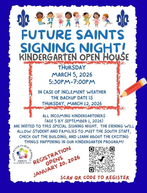 South Elementary's Kindergarten Open House flyer