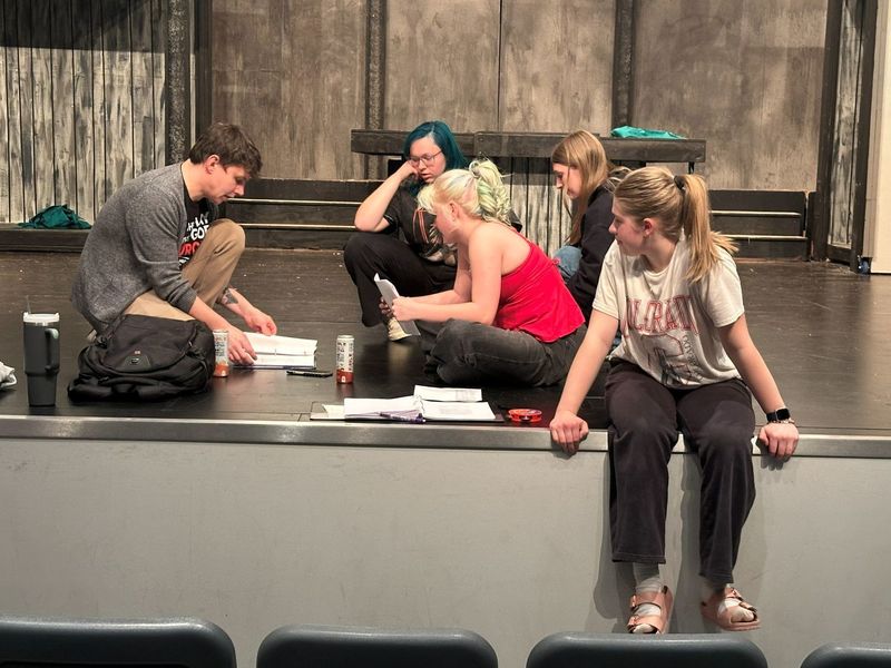 SPHS spring play rehearsal shots