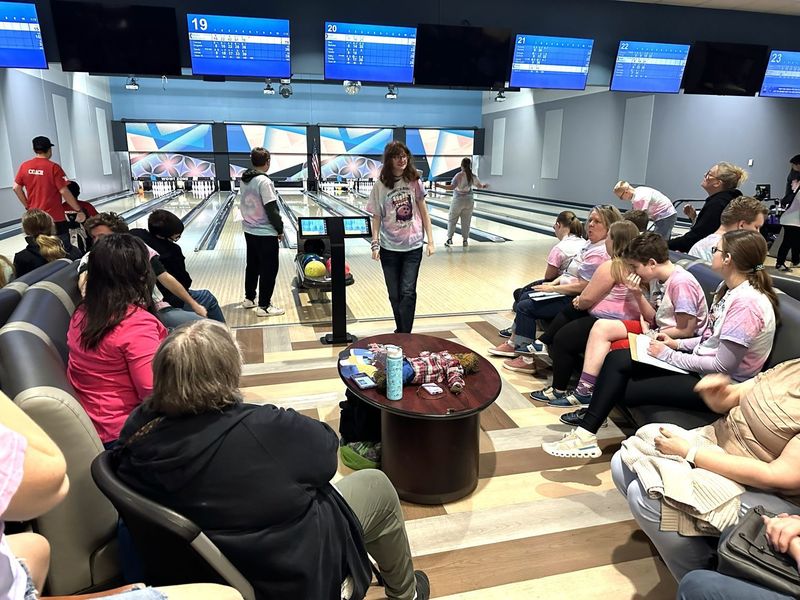 Strike Force adapted bowlers in action at the state qualifier at the Wow Zone.