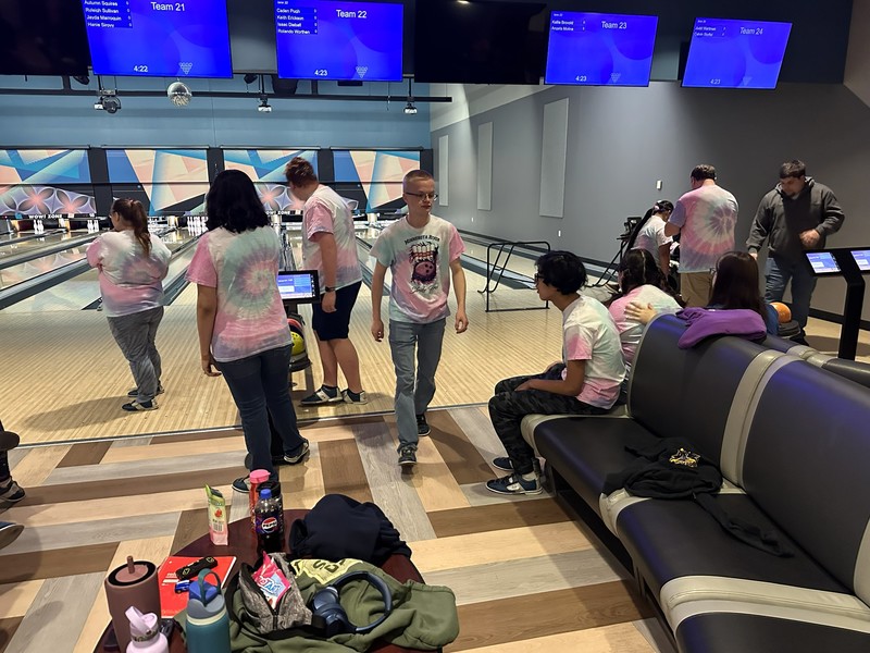 Strike Force adapted bowlers in action at the state qualifier at the Wow Zone.