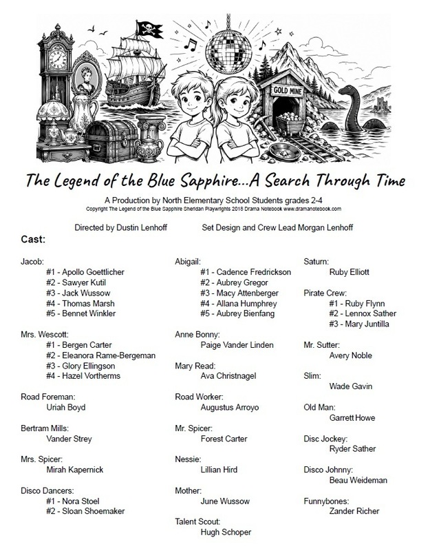 North Elementary play's cast & crew list