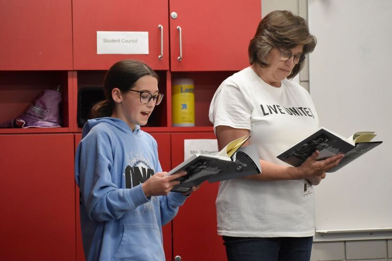 Book donation at North Elementary