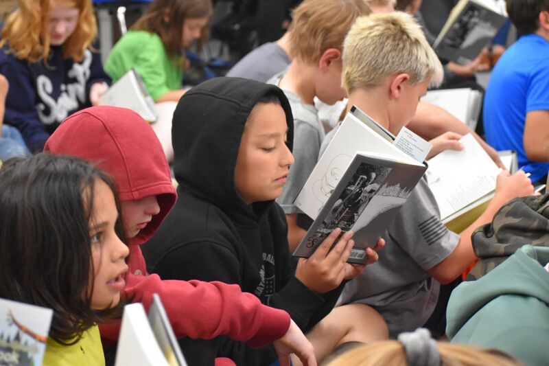 Book donation at North Elementary
