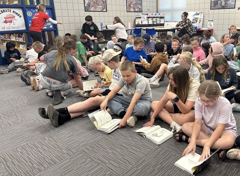 Book donation at North Elementary