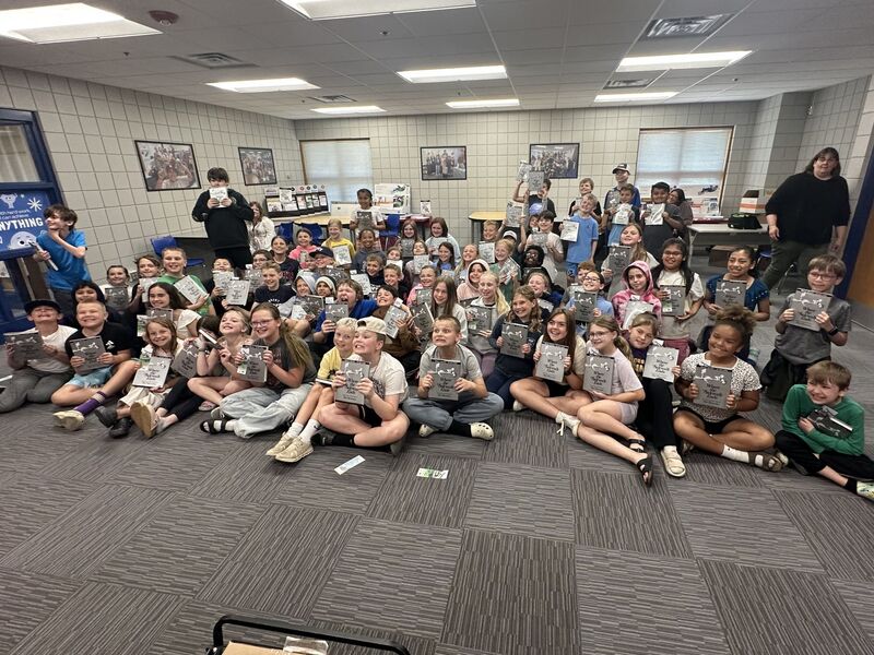Book donation at North Elementary