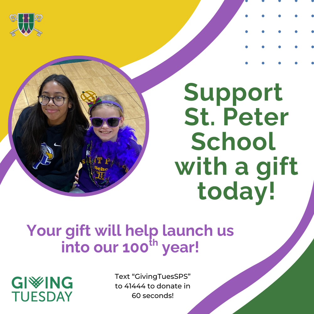 Support St. Peter School with a gift today!