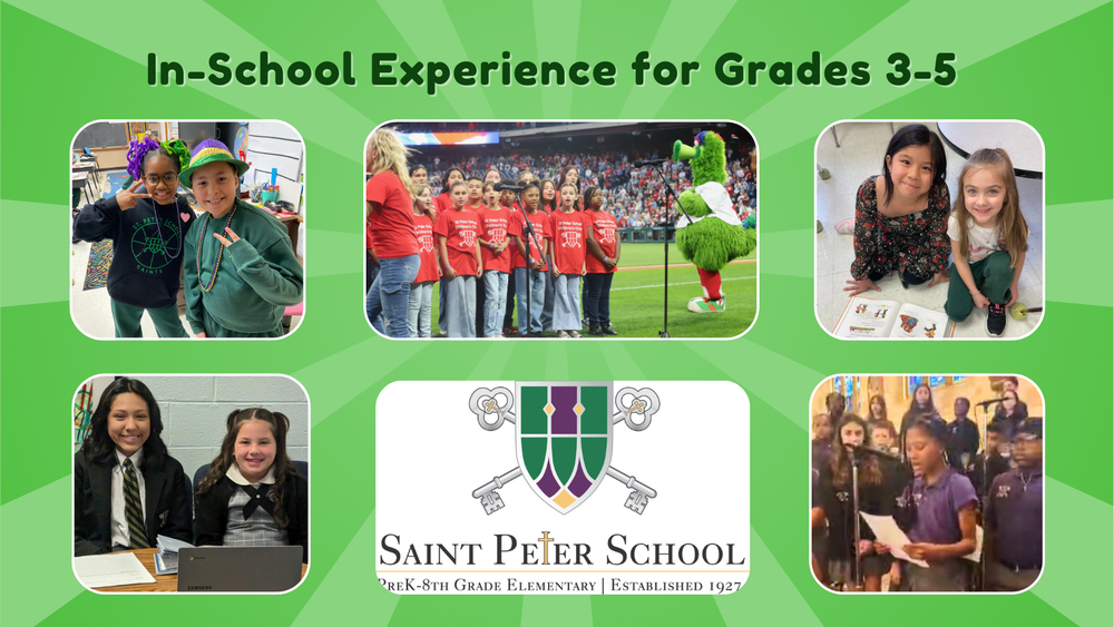 A collage of images featuring students in grades 3-5