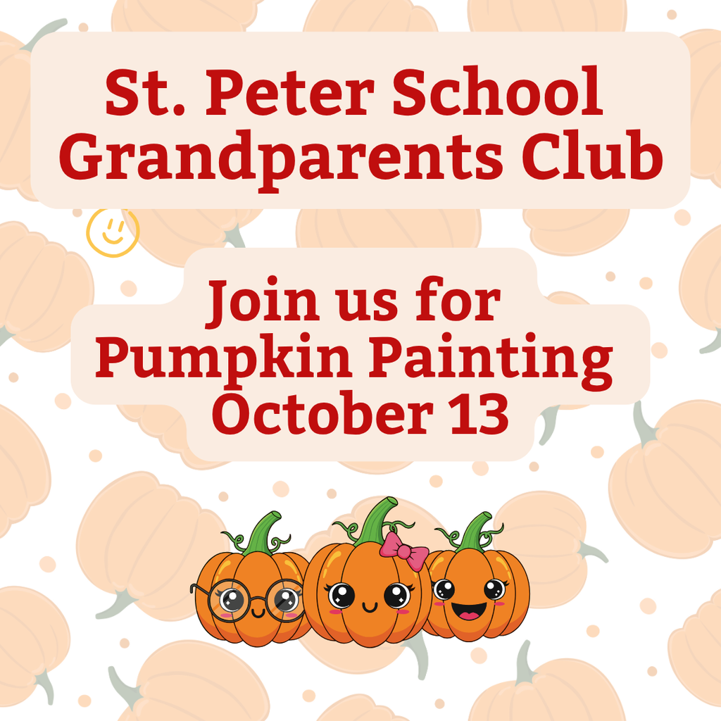 St. Peter School Grandparents Club featuring some cute pumpkin faces!