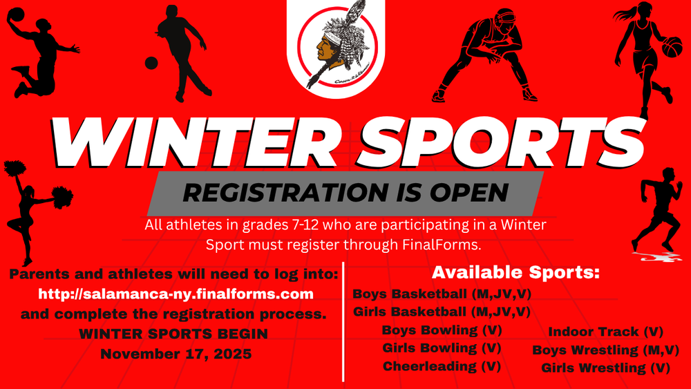 Winter Sports Registration Flyer