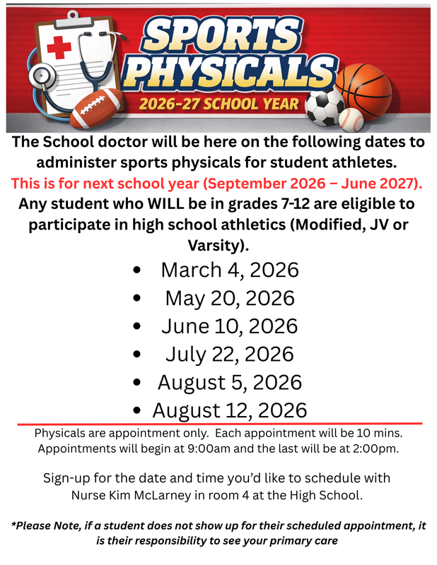 Sports Physicals Flyer