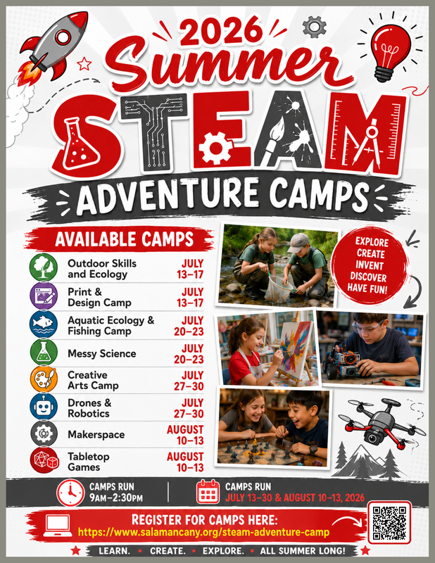 SUMMER STEAM Camp Flyer 2026