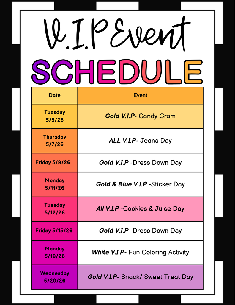 VIP Event Schedule