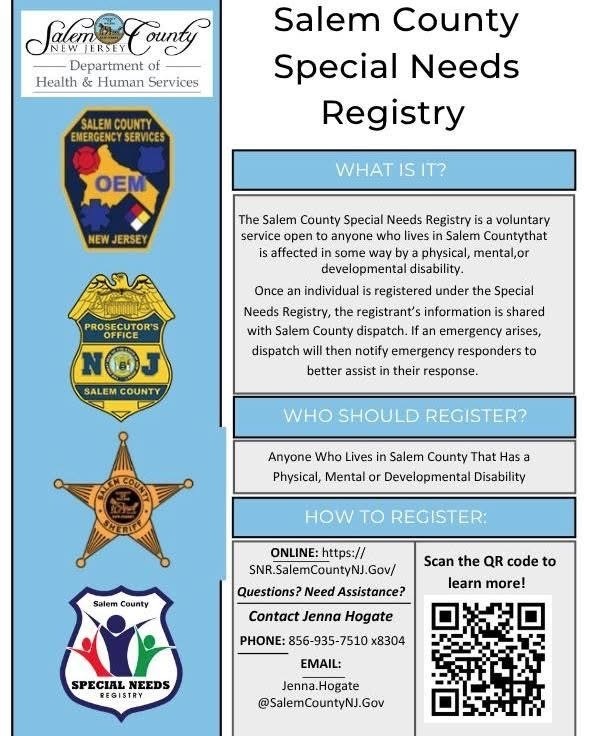 Salem Co Special Needs Registry