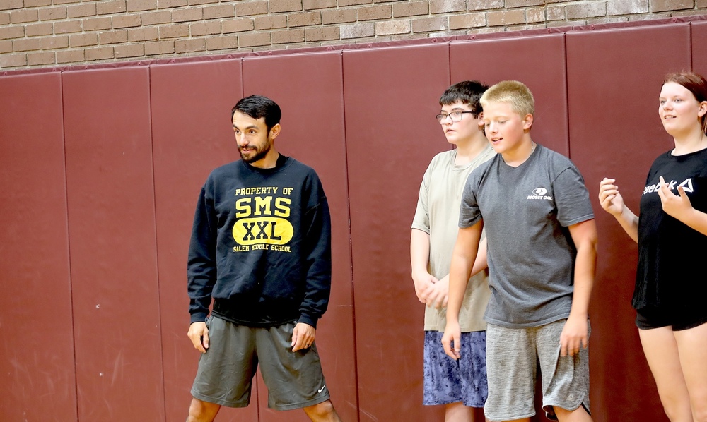 Nick Roby teaching gym