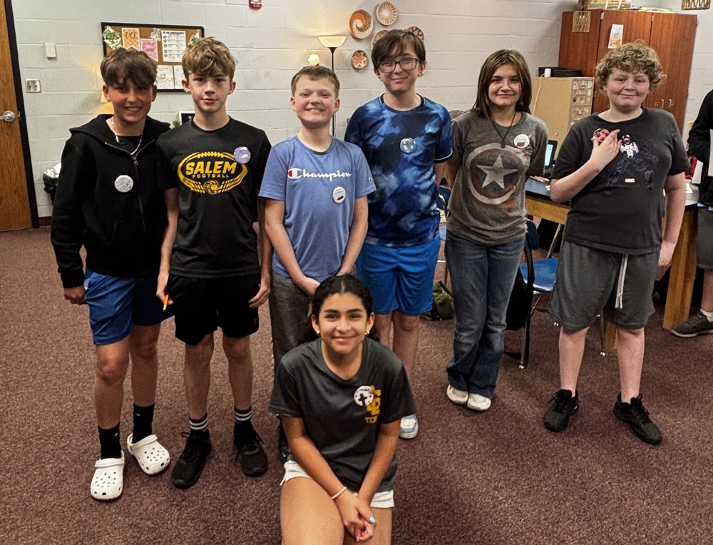 Class photos of impact buttons