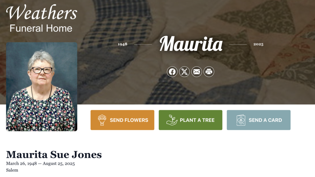 Obituary for Maurita Jones